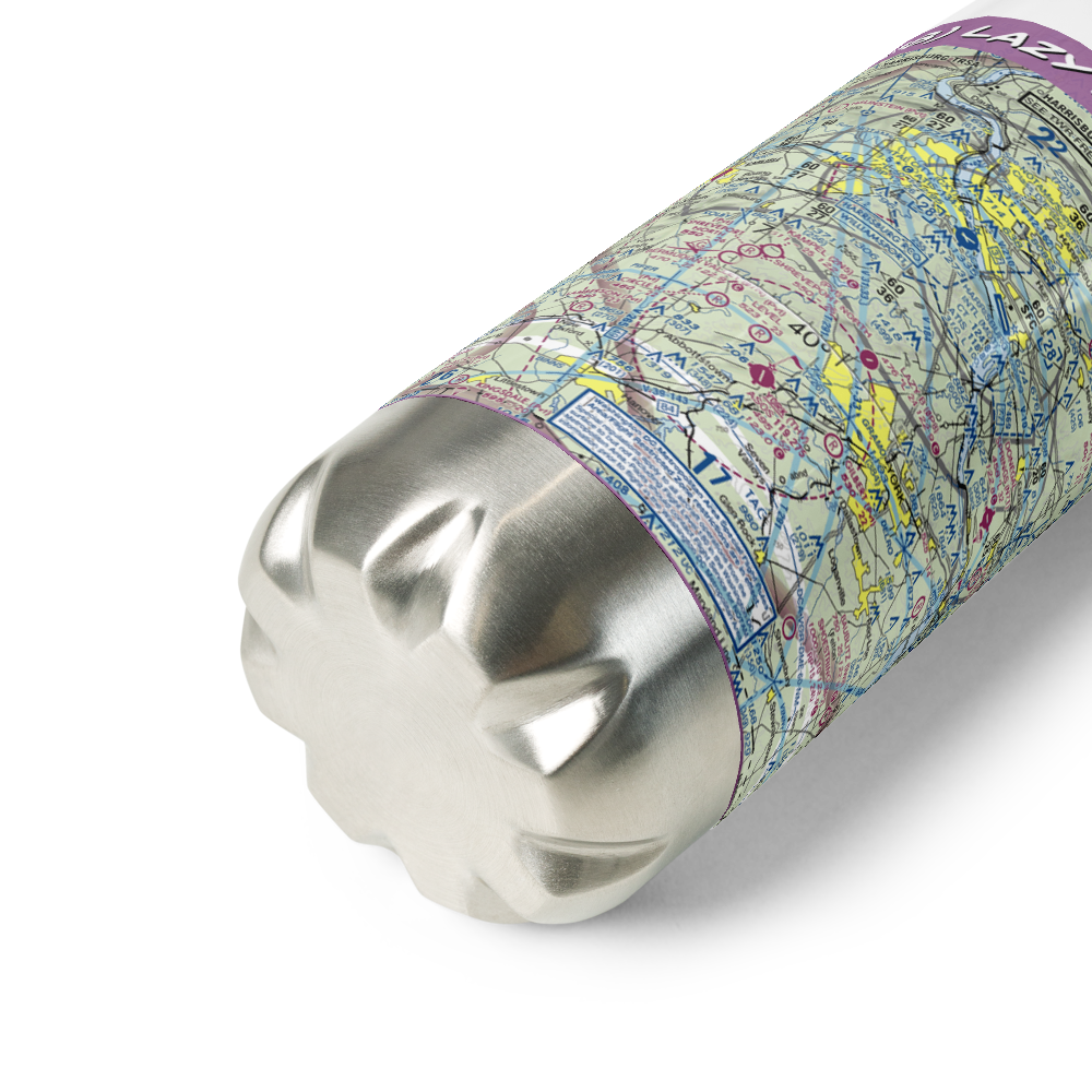 Lazy B Ranch Airport (PS08) VFR Sectional Water Bottle 