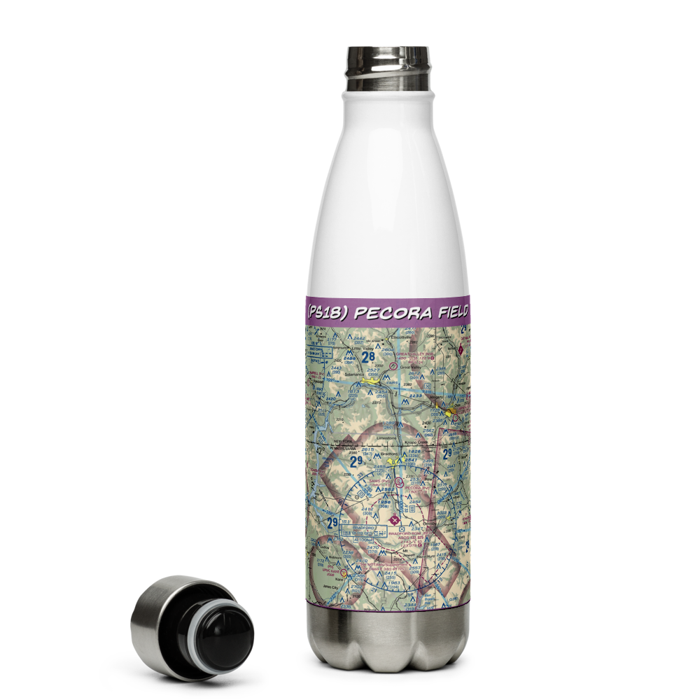 Pecora Field (PS18) VFR Sectional Water Bottle 