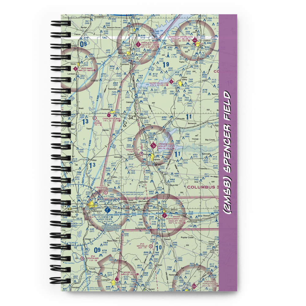 Spencer Field (2MS8) VFR Sectional Notebook 