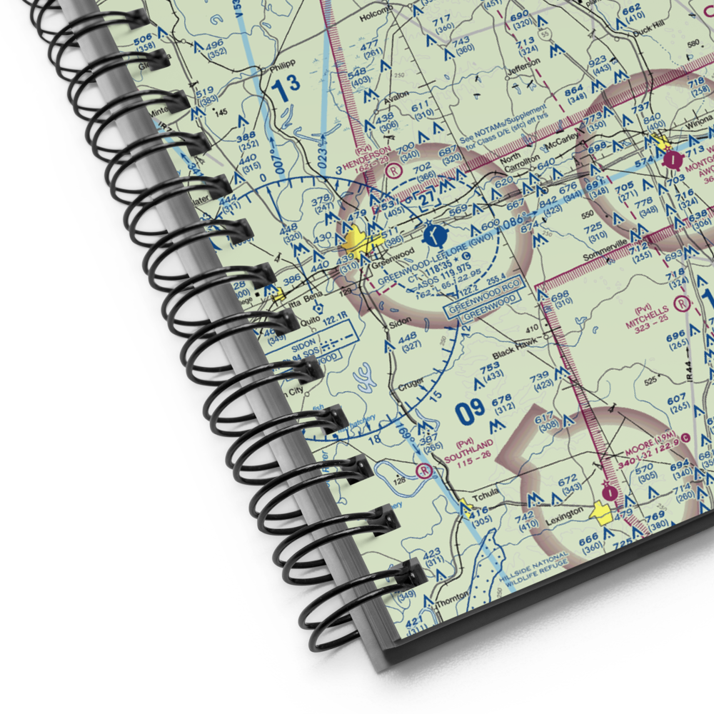 Spencer Field (2MS8) VFR Sectional Notebook 