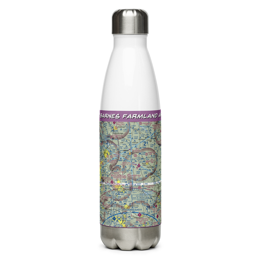 Barnes Farmland Airport (PS43) VFR Sectional Water Bottle 