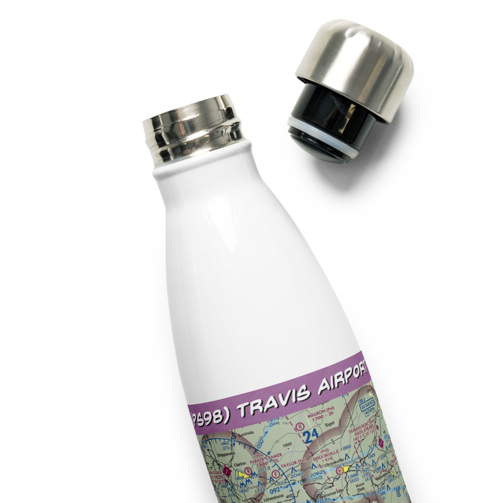 Travis Airport (PS98) VFR Sectional Water Bottle 