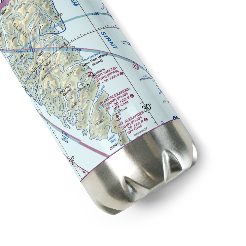 Port Walter Seaplane Base (PWR) VFR Sectional Water Bottle 