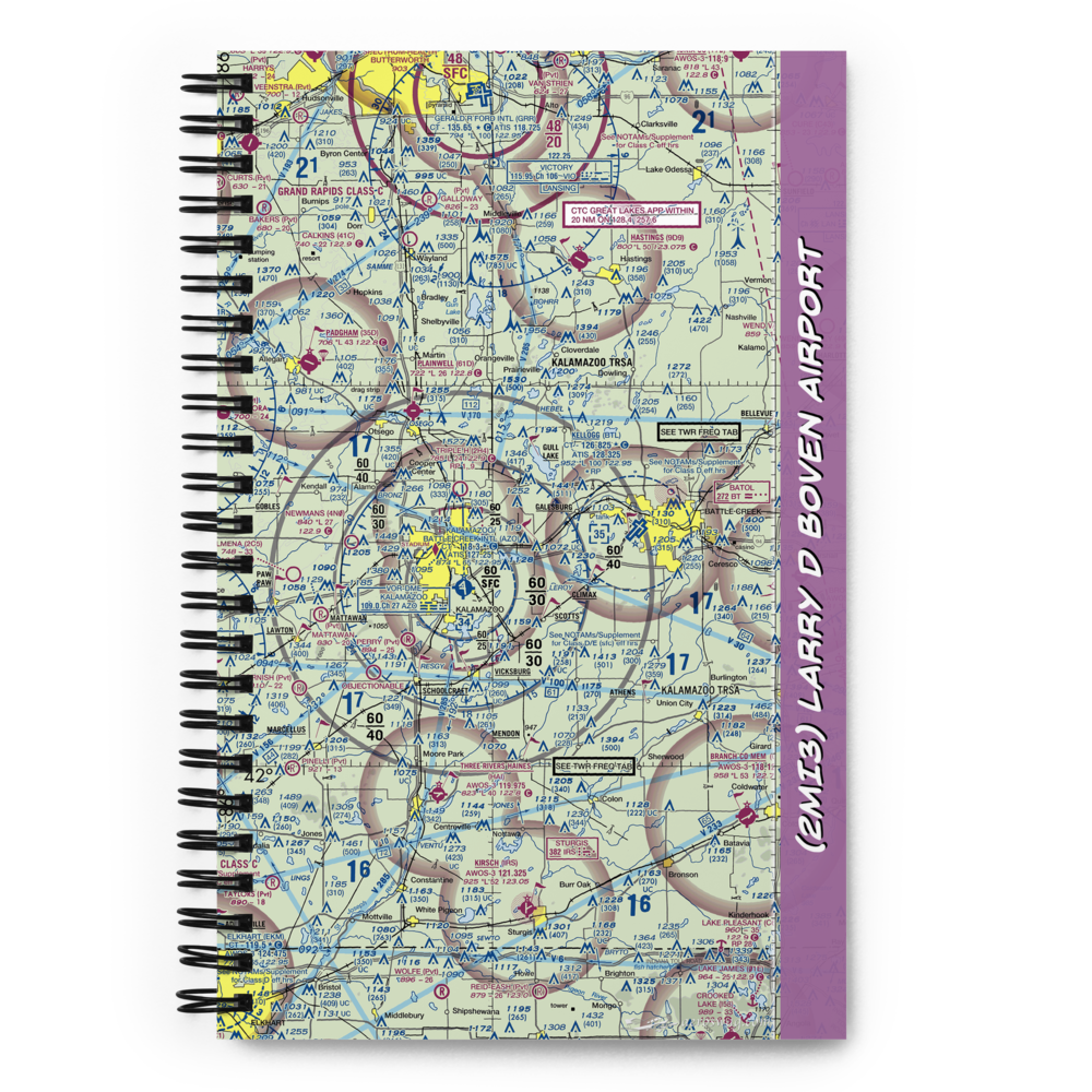 Larry D Boven Airport (2MI3) VFR Sectional Notebook 