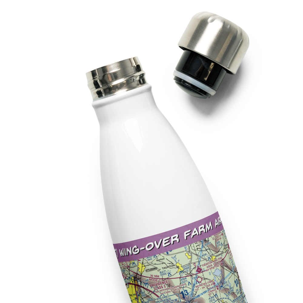 Wing-Over Farm Airport (RI07) VFR Sectional Water Bottle 