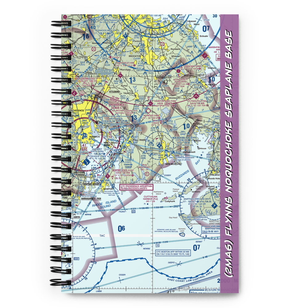 Flynns Noquochoke Seaplane Base (2MA6) VFR Sectional Notebook 