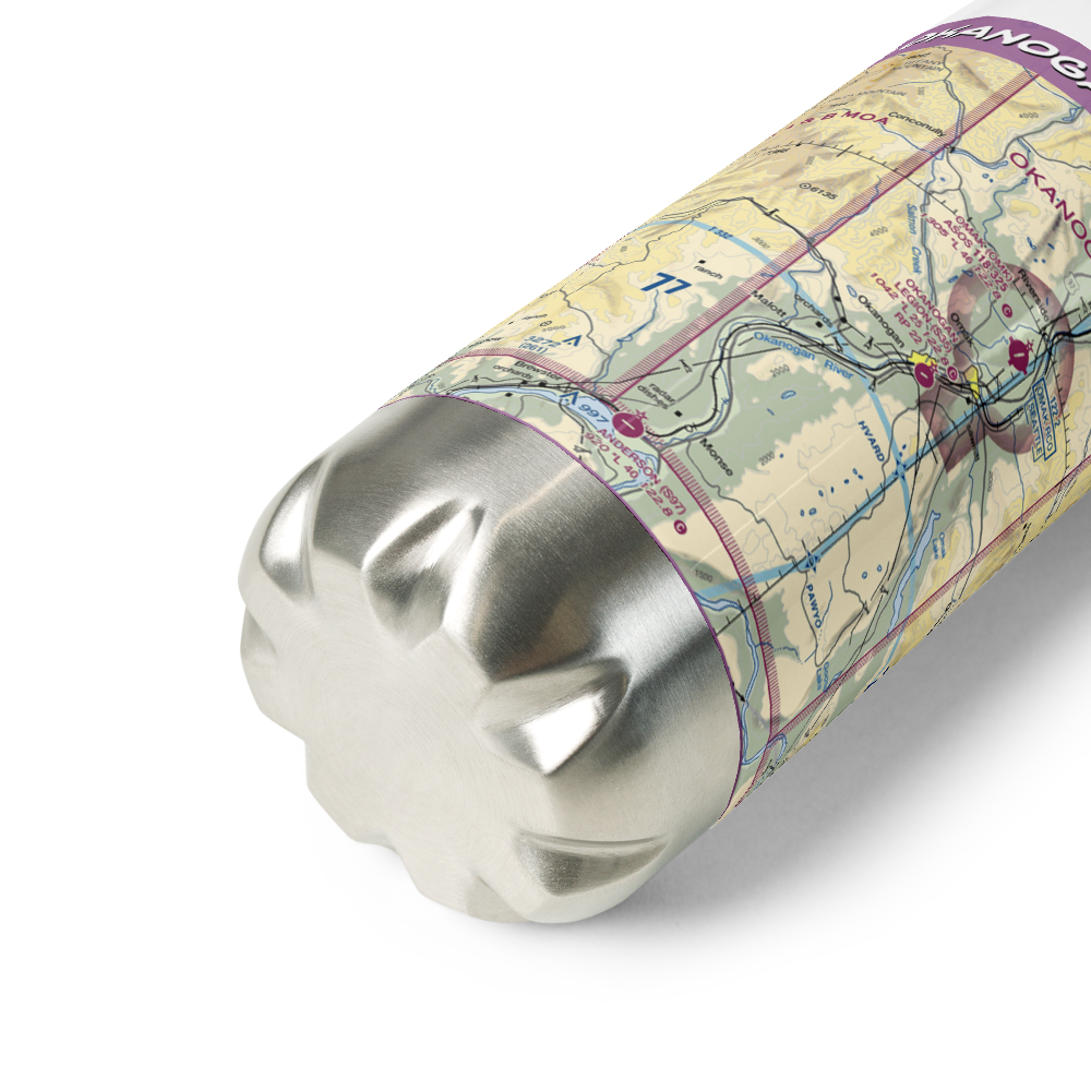 Okanogan Legion Airport (S35) VFR Sectional Water Bottle 