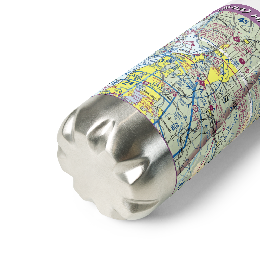 Harvey Field (S43) VFR Sectional Water Bottle 