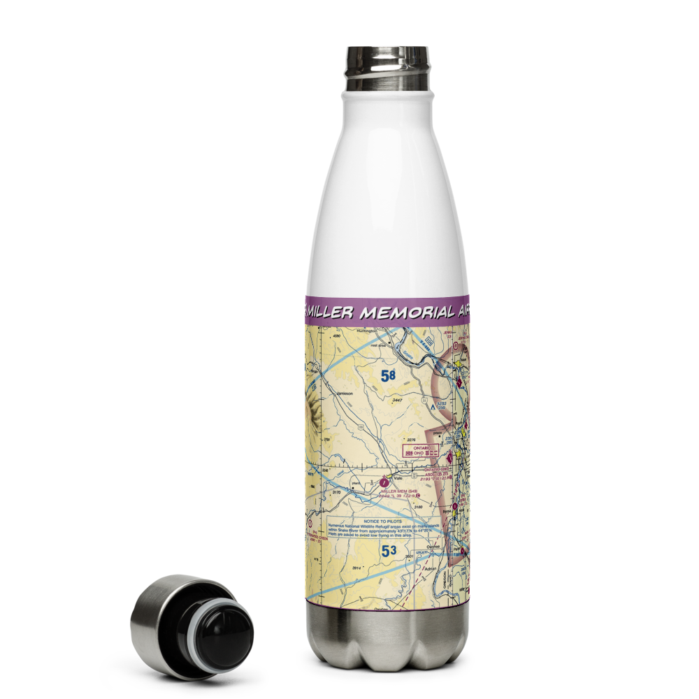 Miller Memorial Airpark (S49) VFR Sectional Water Bottle 