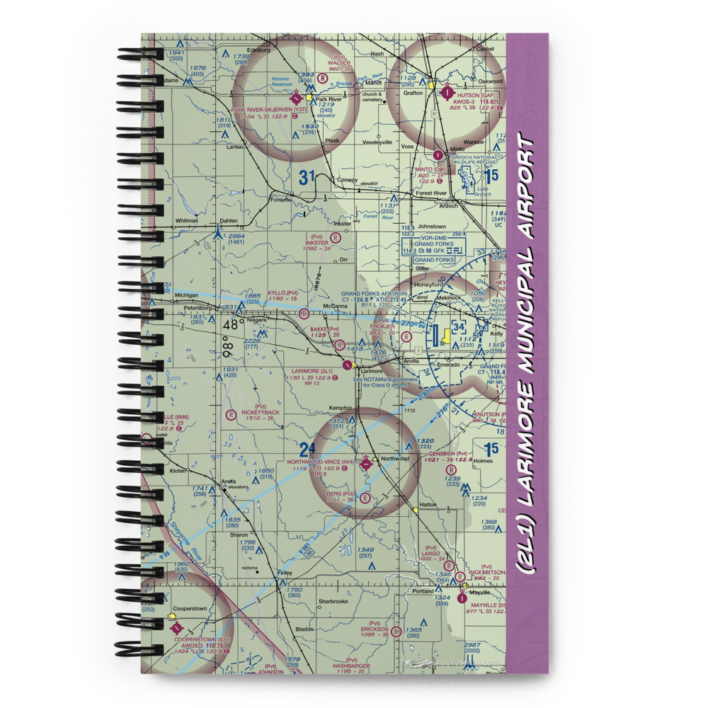 Larimore Municipal Airport (2L1) VFR Sectional Notebook 