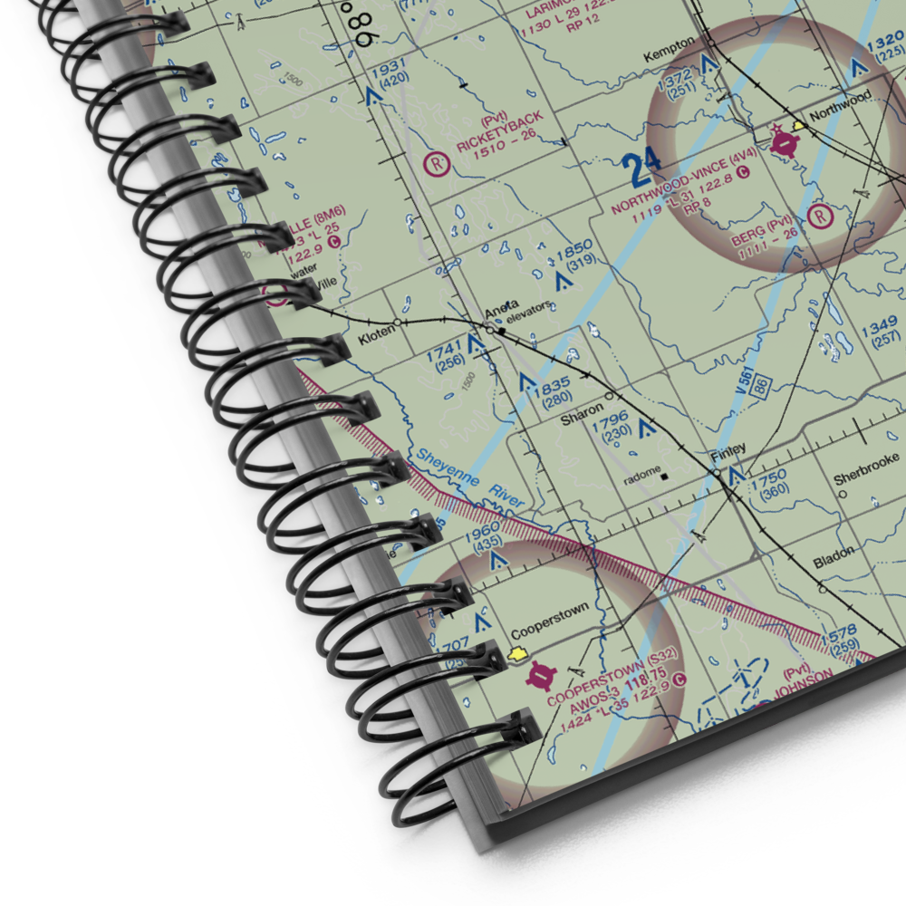 Larimore Municipal Airport (2L1) VFR Sectional Notebook 