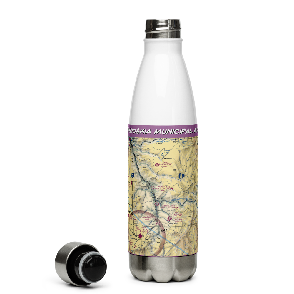 Kooskia Municipal Airport (S82) VFR Sectional Water Bottle 