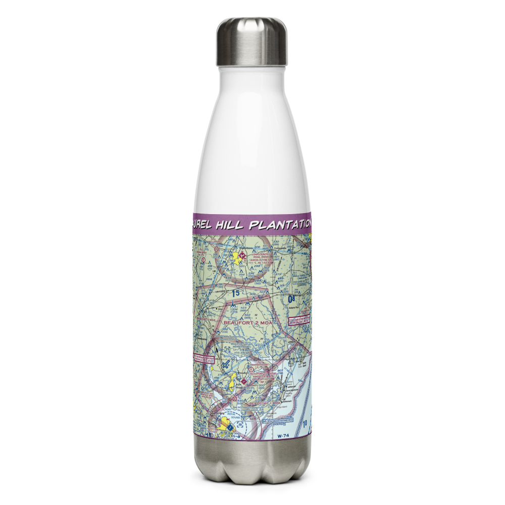 Laurel Hill Plantation Airport (SC05) VFR Sectional Water Bottle 
