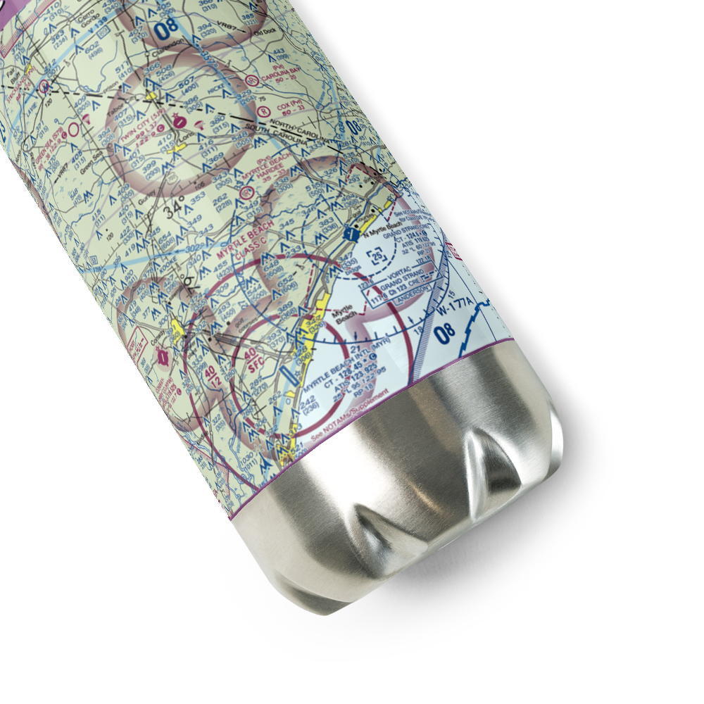 Myrtle Beach Hardee Airpark (SC21) VFR Sectional Water Bottle 