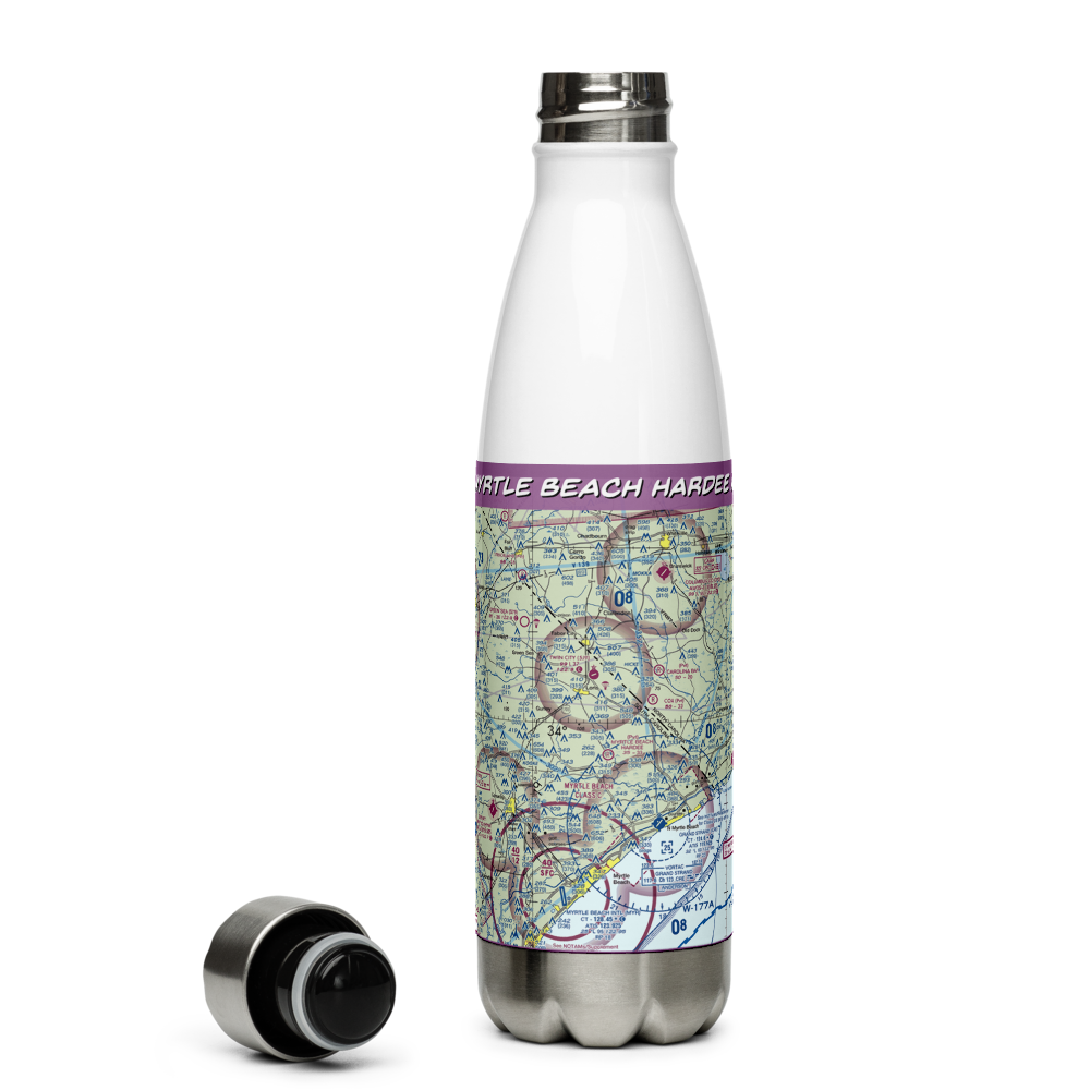 Myrtle Beach Hardee Airpark (SC21) VFR Sectional Water Bottle 
