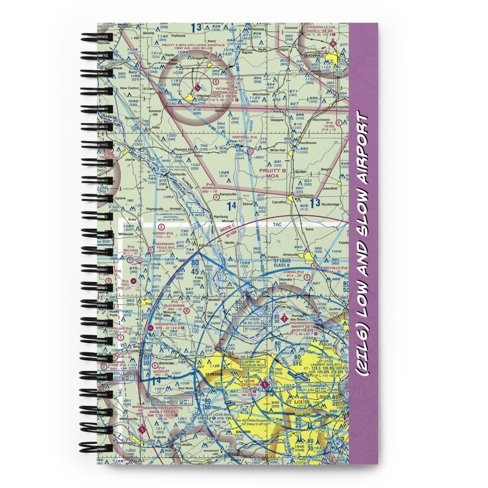 Low and Slow Airport (2IL6) VFR Sectional Notebook 