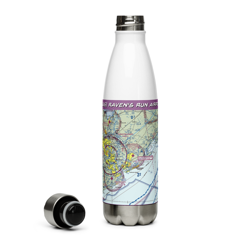 Raven's Run Airport (SC65) VFR Sectional Water Bottle 