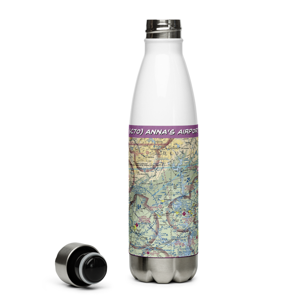 Anna's Airport (SC70) VFR Sectional Water Bottle 