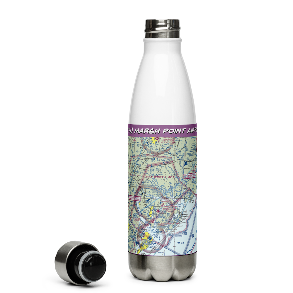 Marsh Point Airport (SC74) VFR Sectional Water Bottle 