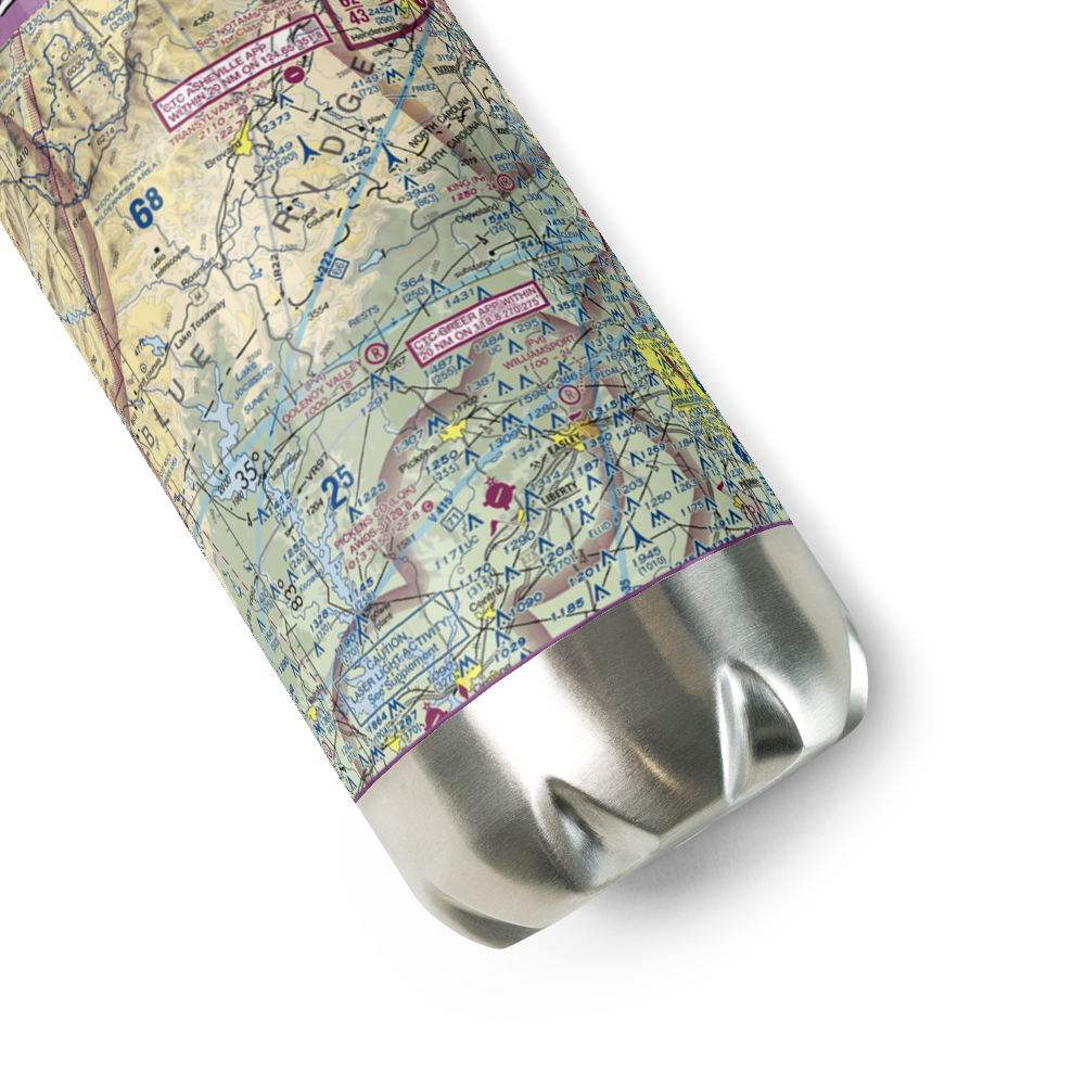 Oolenoy Valley Airport (SC75) VFR Sectional Water Bottle 