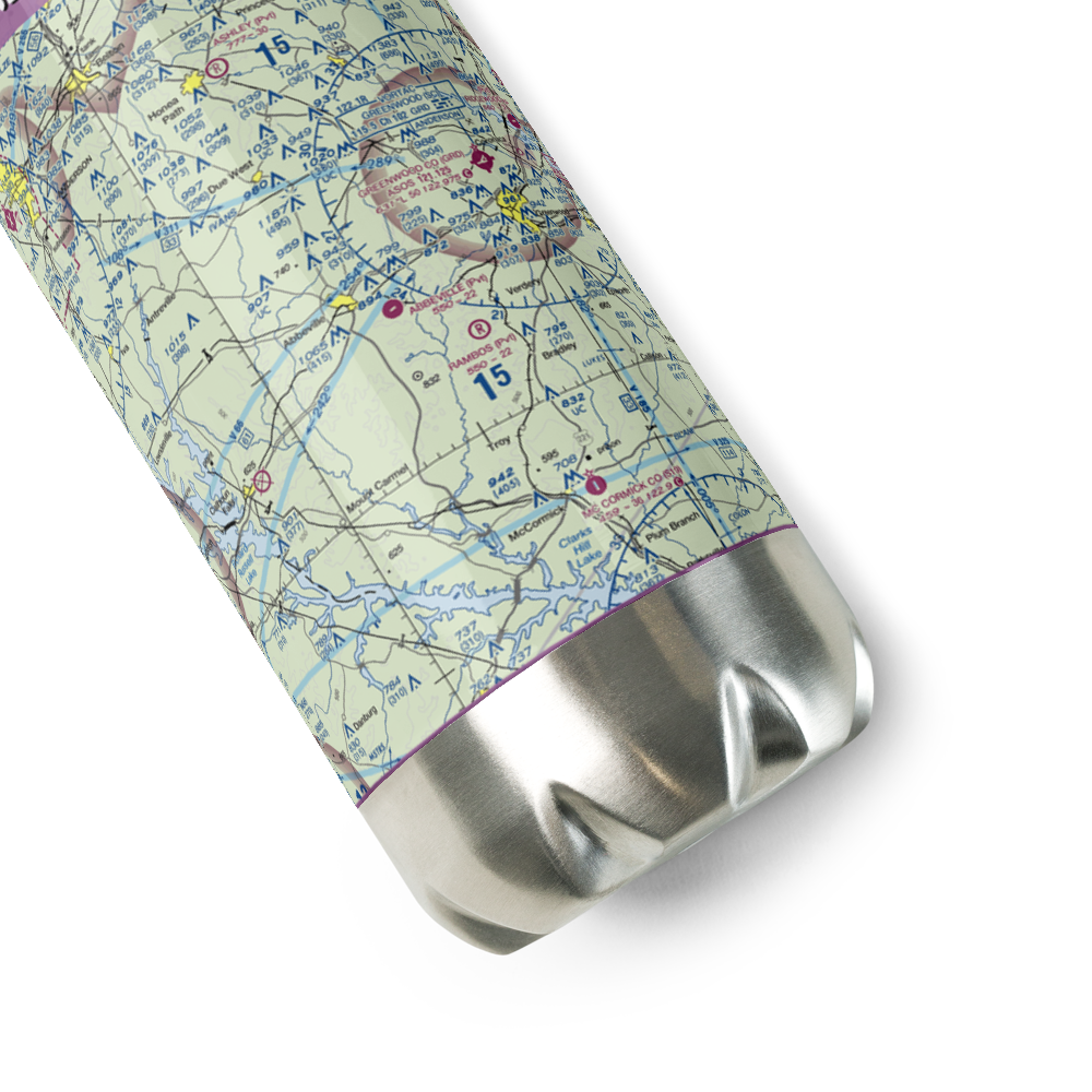 Abbeville Airport (SC81) VFR Sectional Water Bottle 