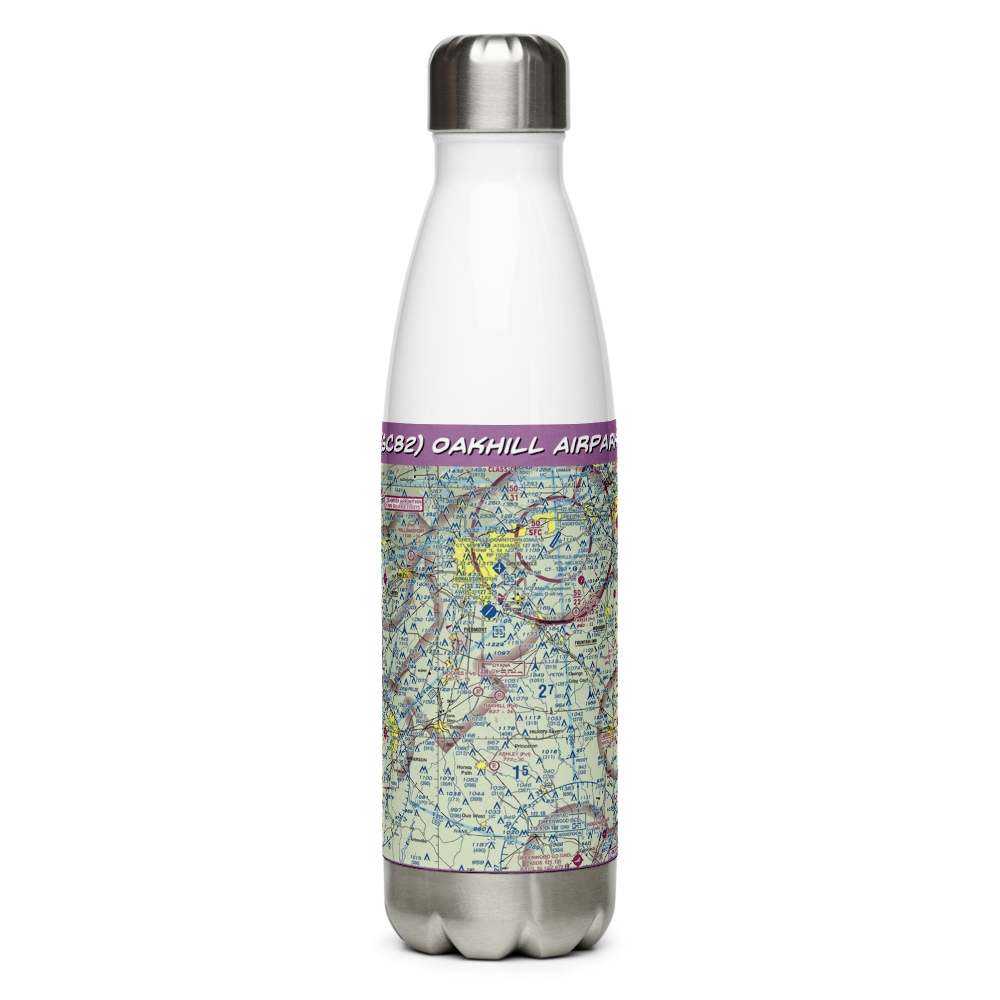 Oakhill Airpark (SC82) VFR Sectional Water Bottle 