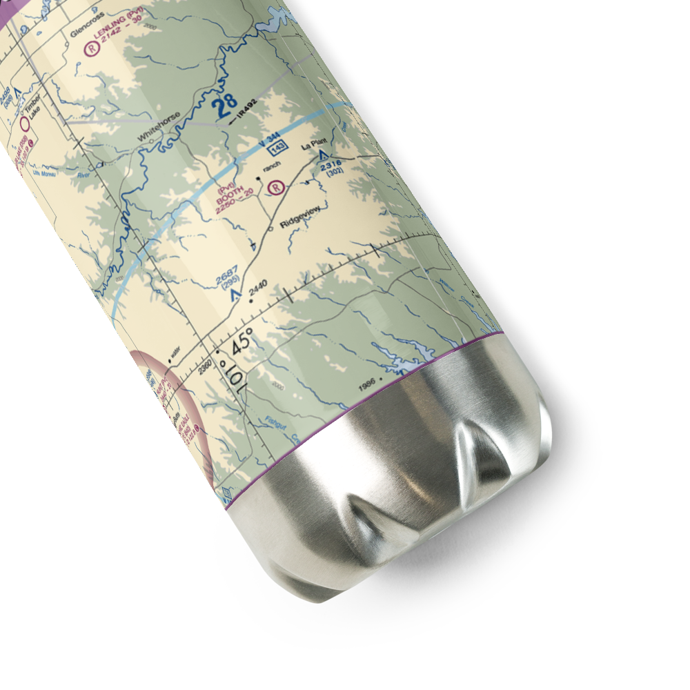 Booth Ranch Airport (SD36) VFR Sectional Water Bottle 
