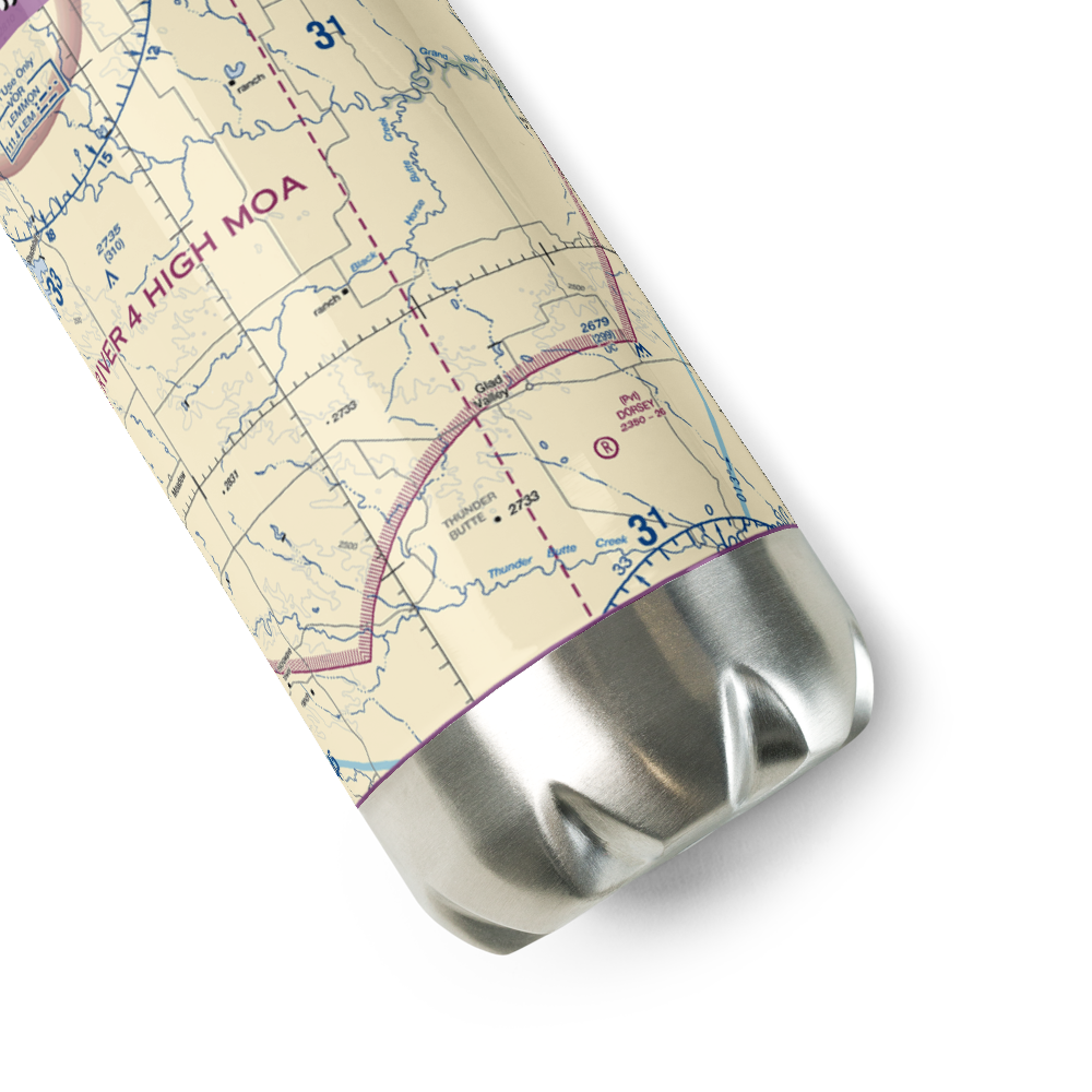 Shambo Ranch Airport (SD41) VFR Sectional Water Bottle 