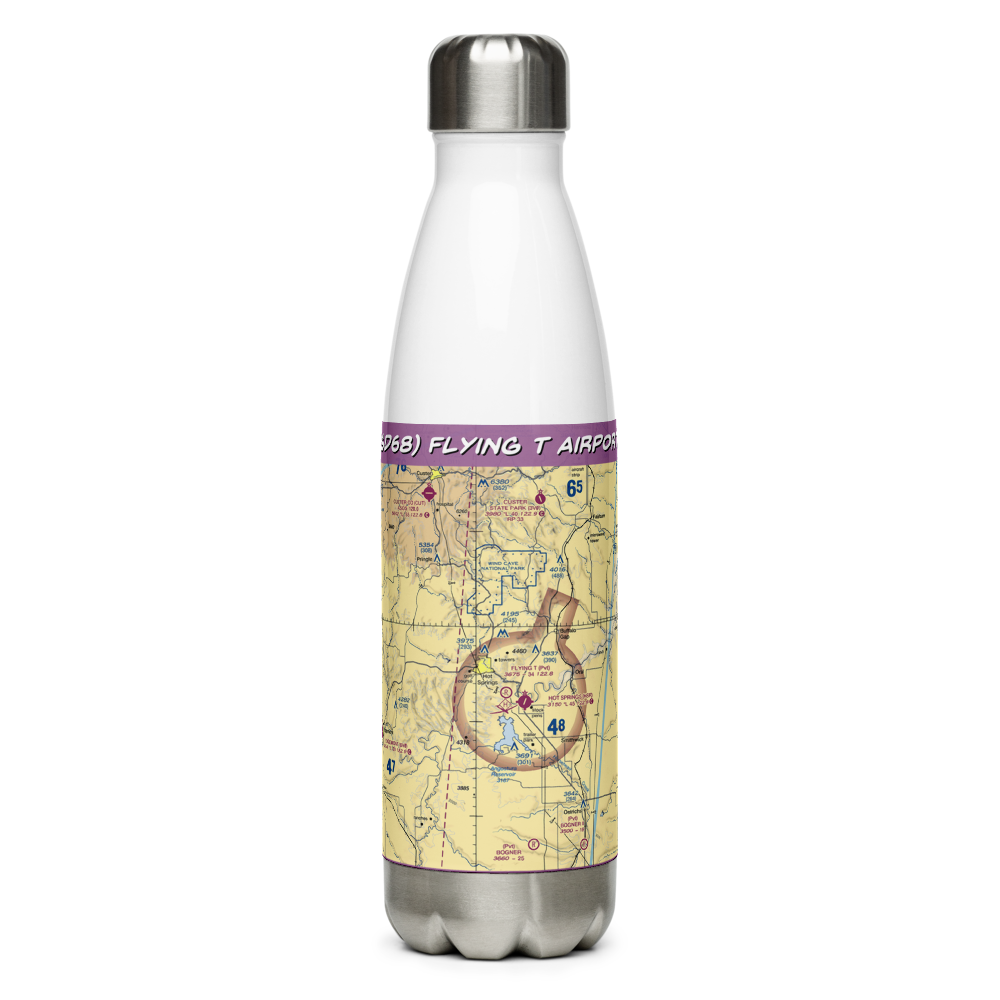 Flying T Airport (SD68) VFR Sectional Water Bottle 