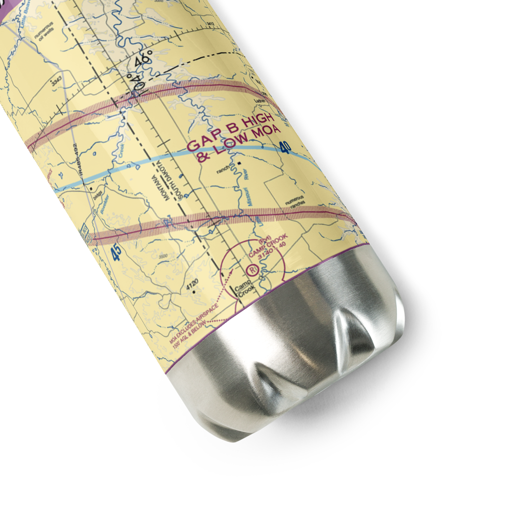 Tennant Ranch Airport (SD76) VFR Sectional Water Bottle 