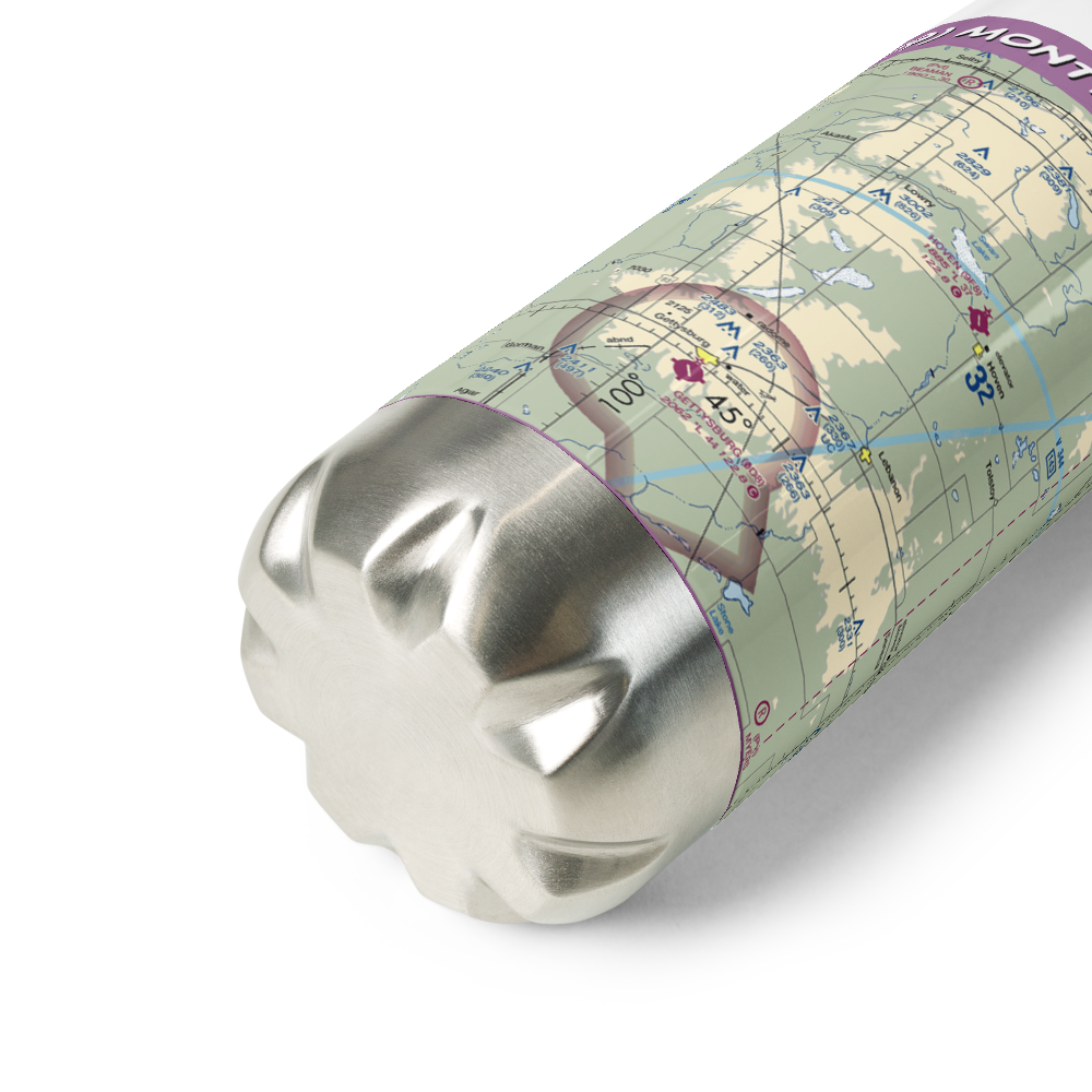 Monty Harer Airstrip (SD79) VFR Sectional Water Bottle 