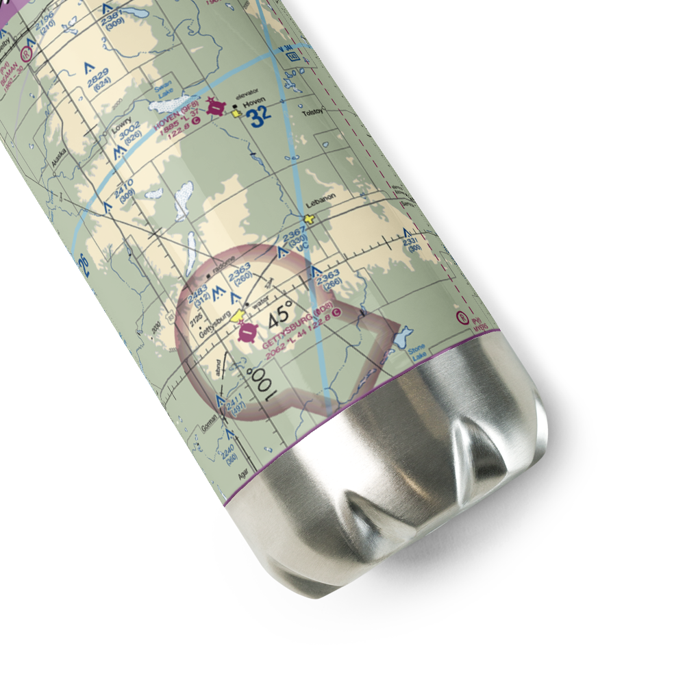 Monty Harer Airstrip (SD79) VFR Sectional Water Bottle 