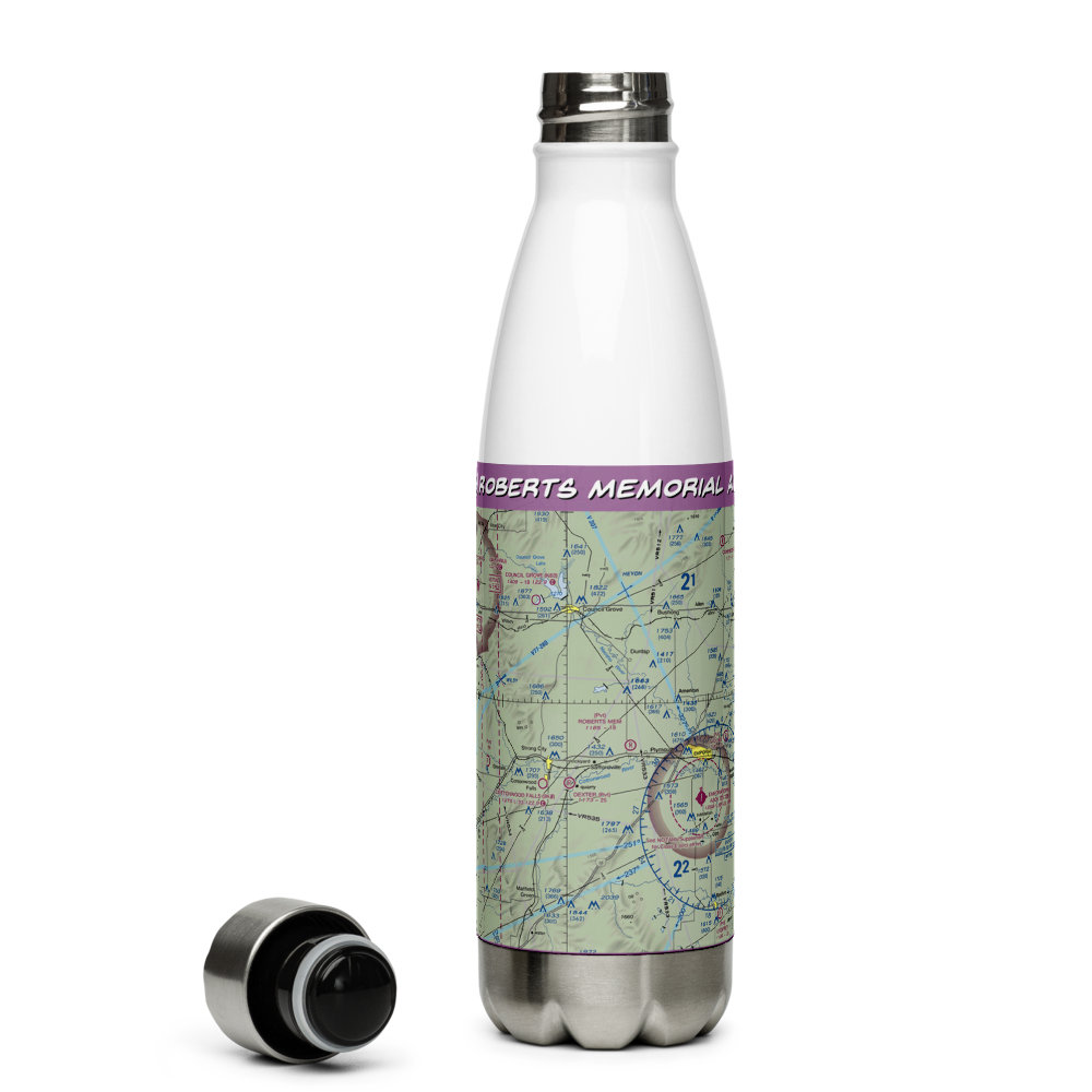 Roberts Memorial Airport (SN04) VFR Sectional Water Bottle 