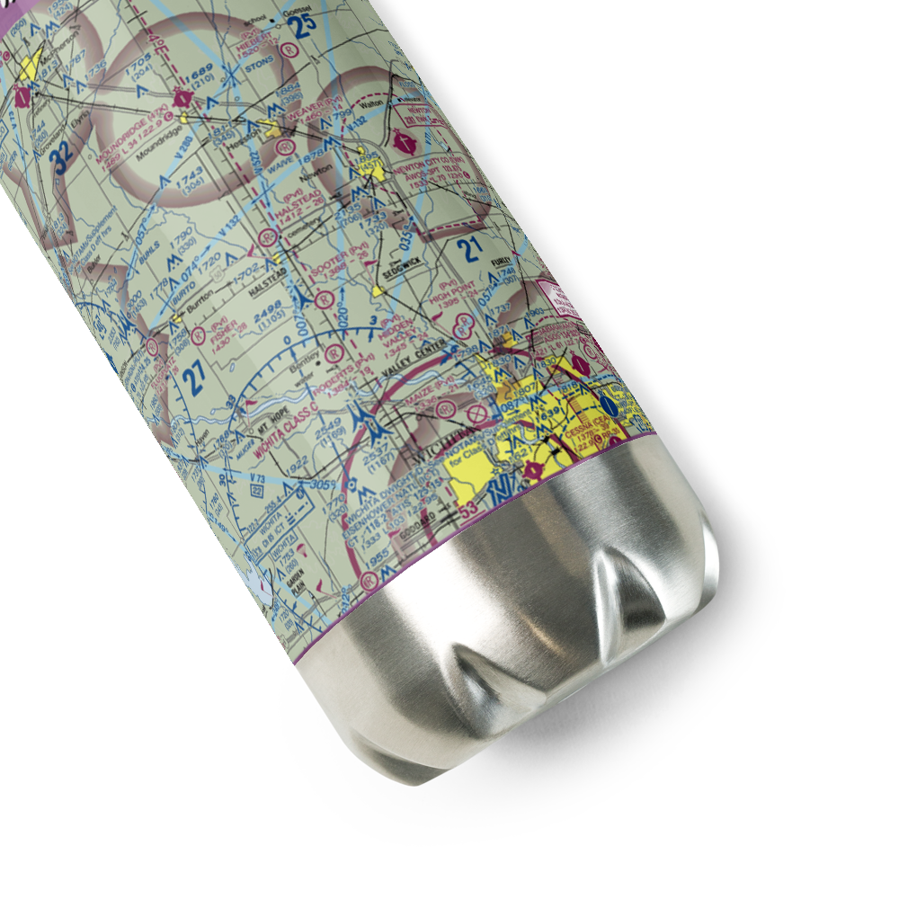 Halstead Airport (SN05) VFR Sectional Water Bottle 