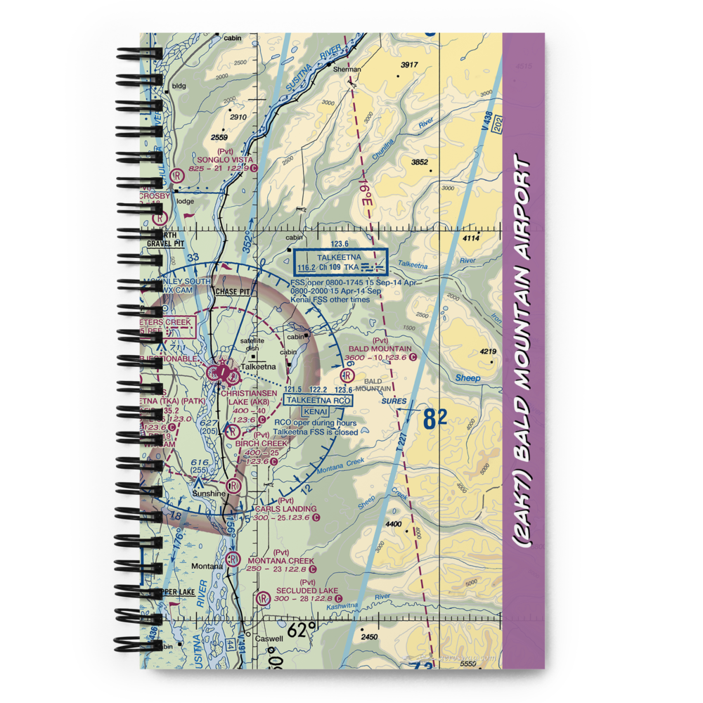 Bald Mountain Airport (2AK7) VFR Sectional Notebook 
