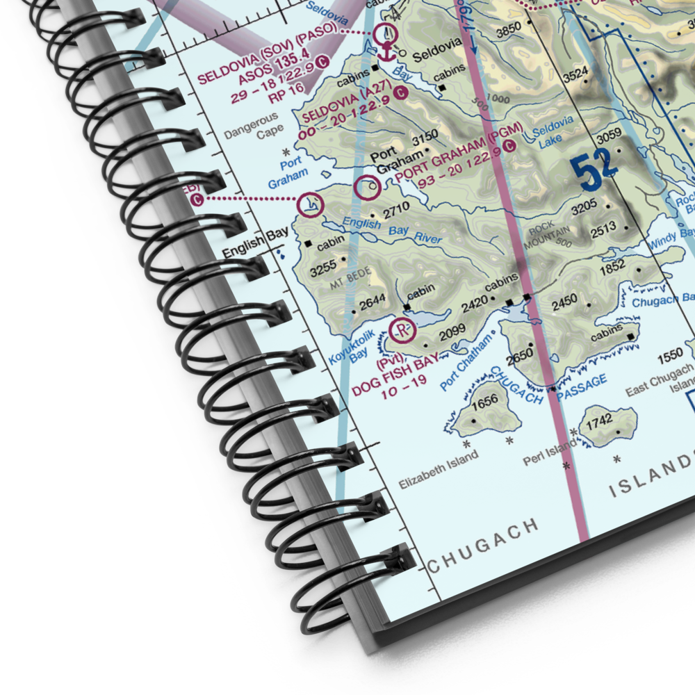 Bootleggers Cove Airport (2AK4) VFR Sectional Notebook 