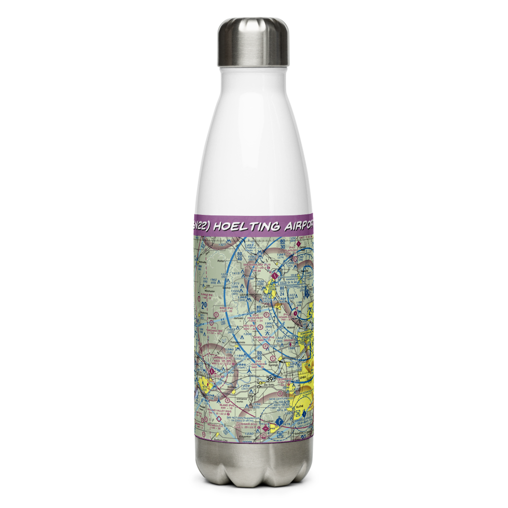 Hoelting Airport (SN22) VFR Sectional Water Bottle 
