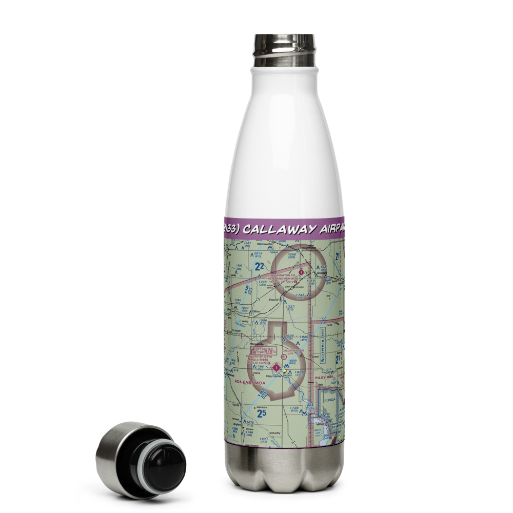 Callaway Airpark (SN33) VFR Sectional Water Bottle 