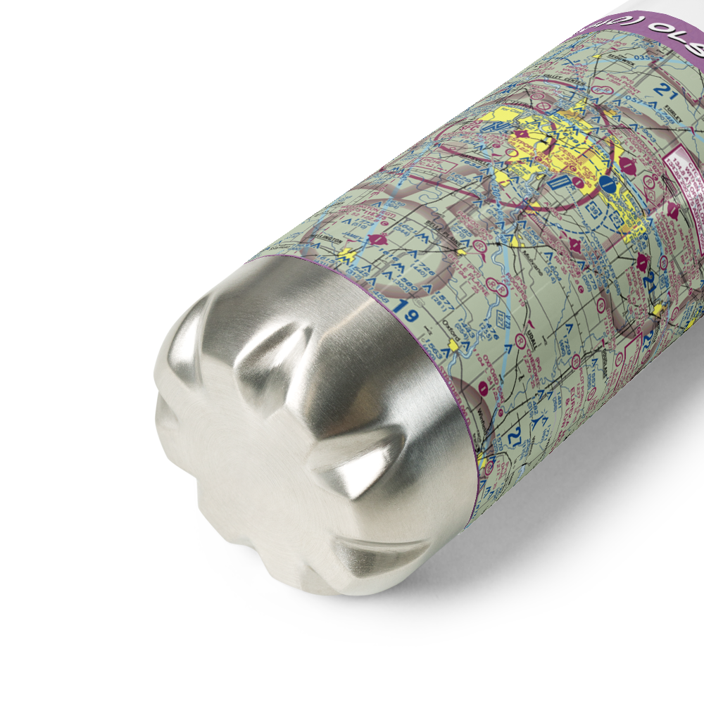 Olson Aerodrome (SN40) VFR Sectional Water Bottle 
