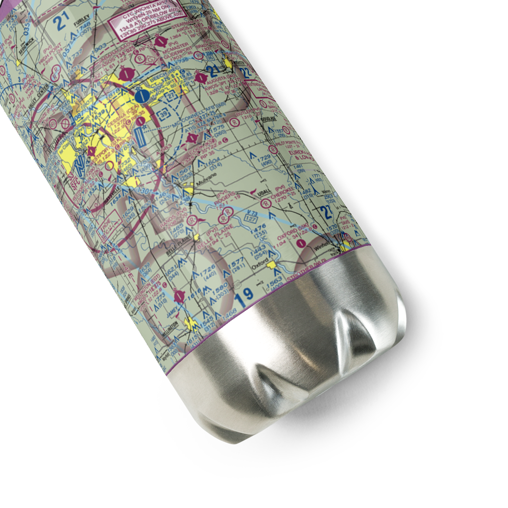 Olson Aerodrome (SN40) VFR Sectional Water Bottle 