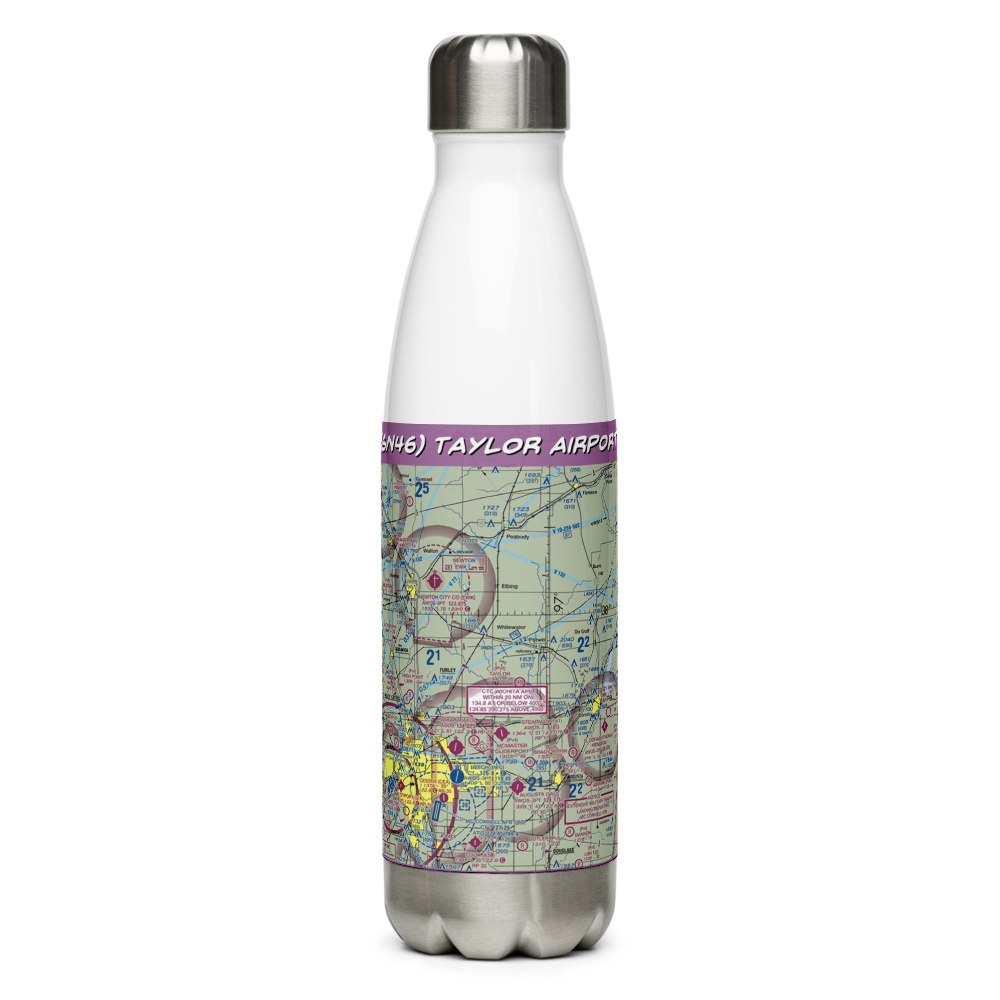 Taylor Airport (SN46) VFR Sectional Water Bottle 
