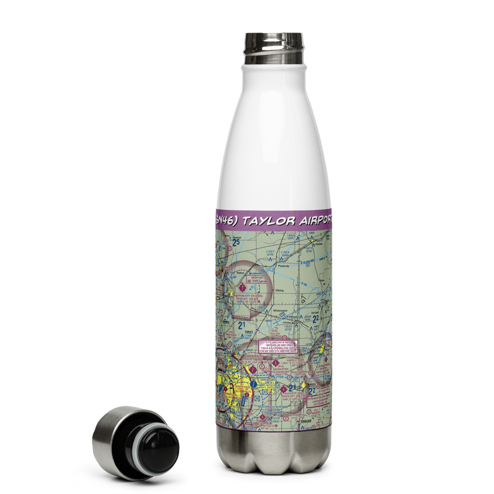 Taylor Airport (SN46) VFR Sectional Water Bottle 