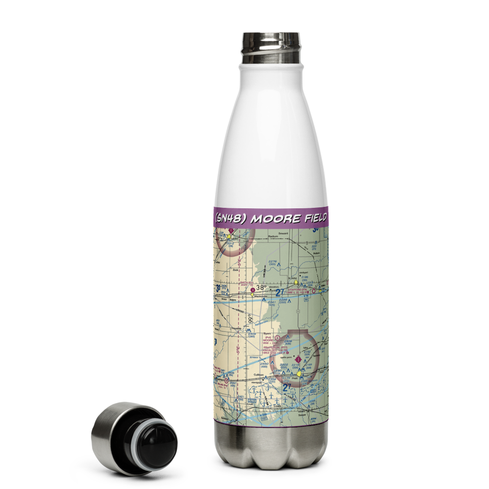 Moore Field (SN48) VFR Sectional Water Bottle 