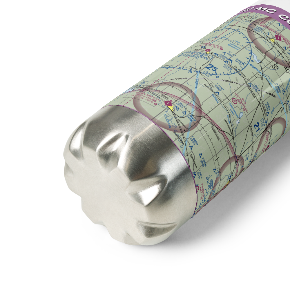 Mc Collough Airfield (SN49) VFR Sectional Water Bottle 