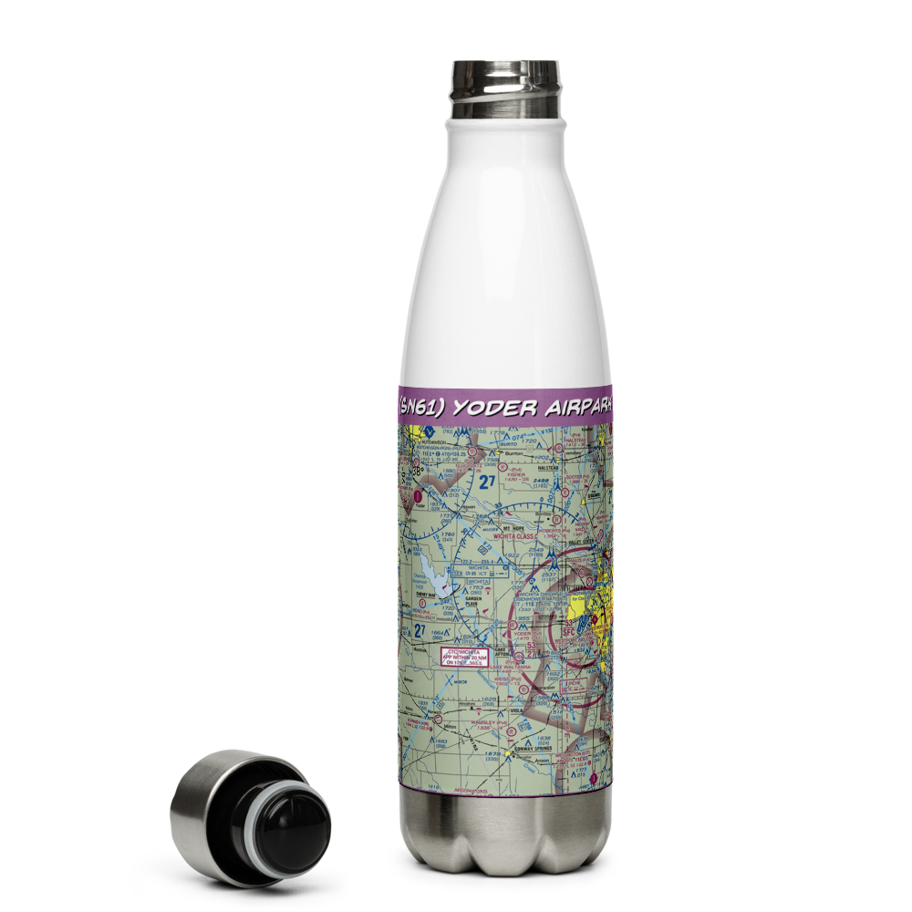 Yoder Airpark (SN61) VFR Sectional Water Bottle 