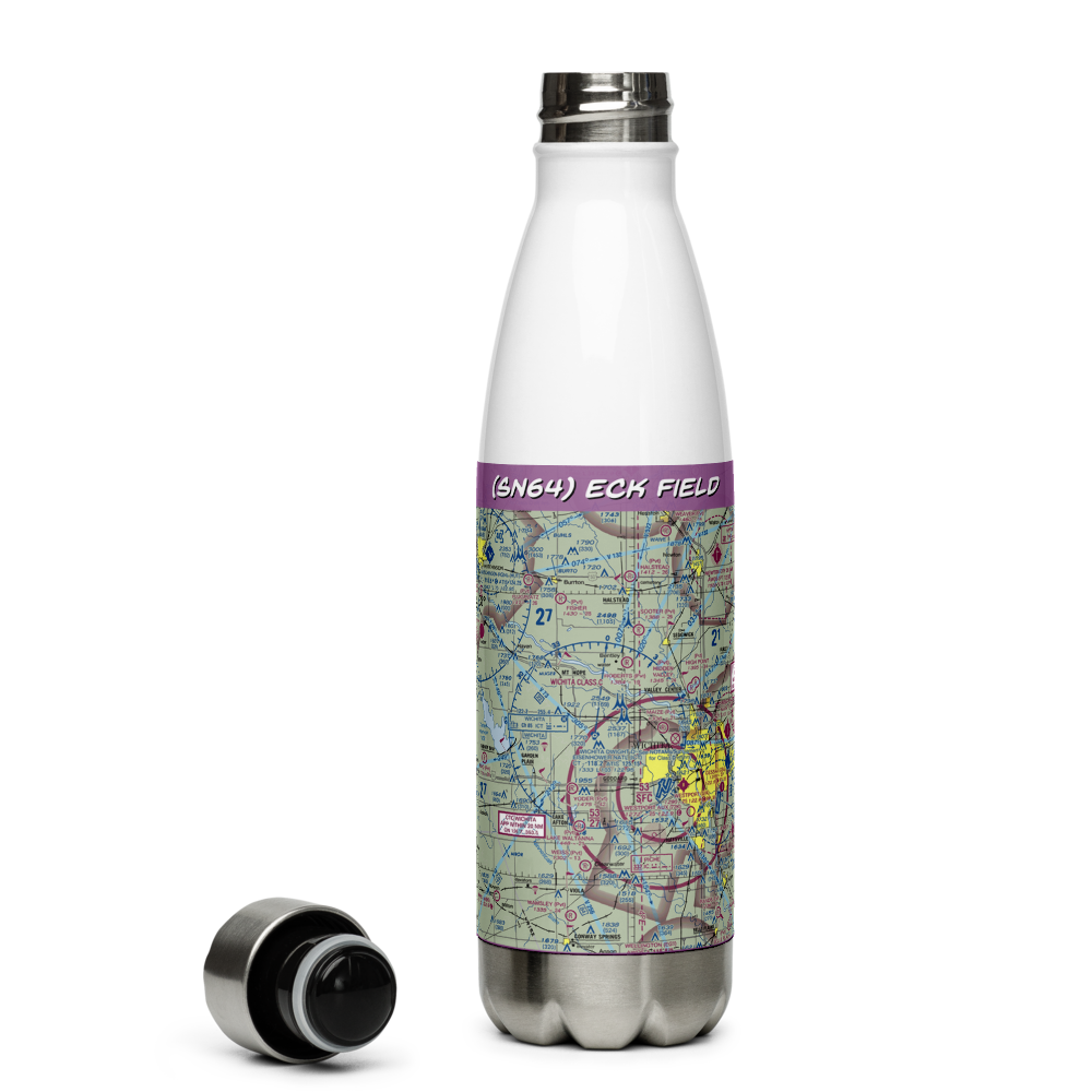 Eck Field (SN64) VFR Sectional Water Bottle 