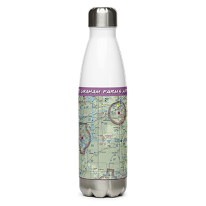 Graham Farms Airport (SN72) VFR Sectional Water Bottle