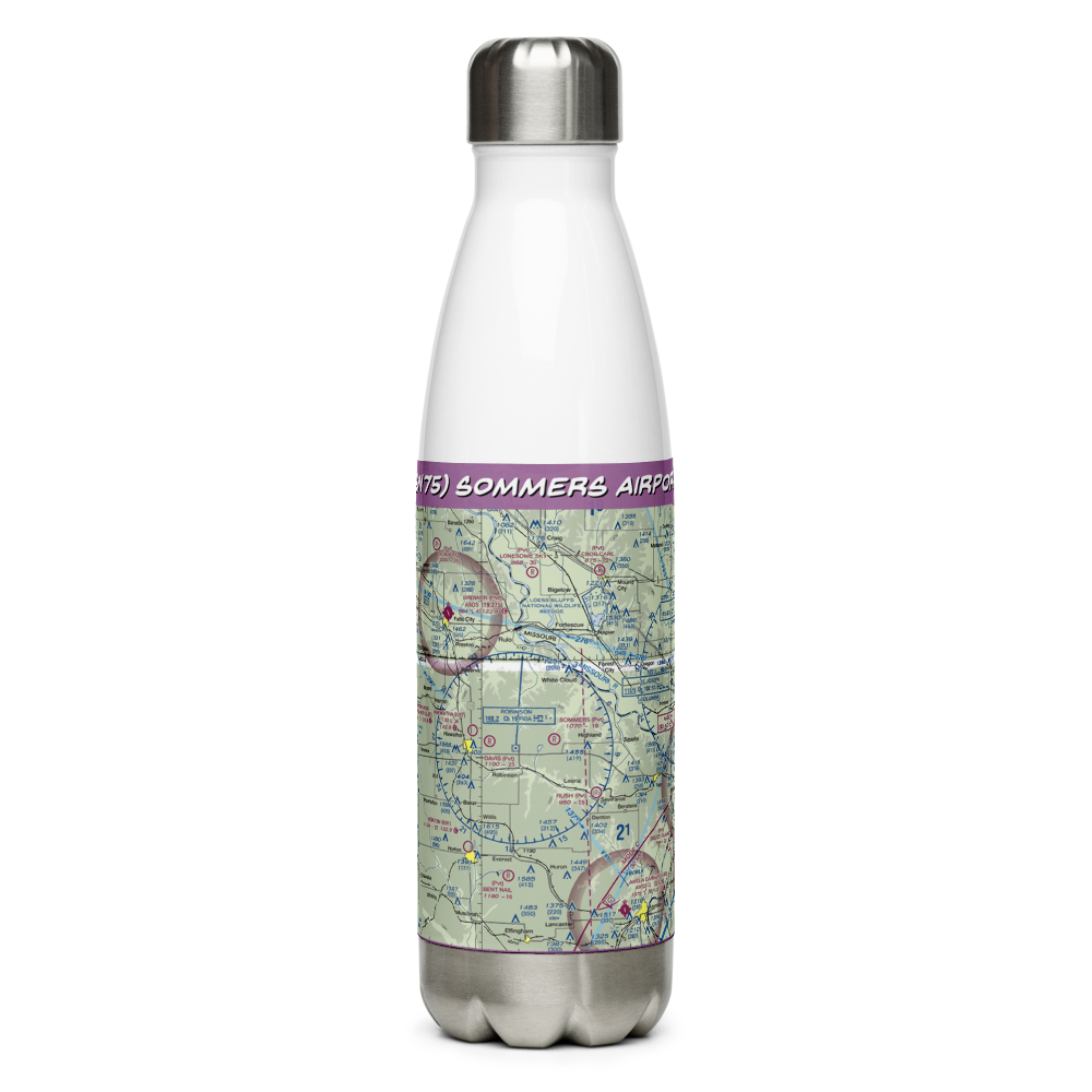 Sommers Airport (SN75) VFR Sectional Water Bottle 