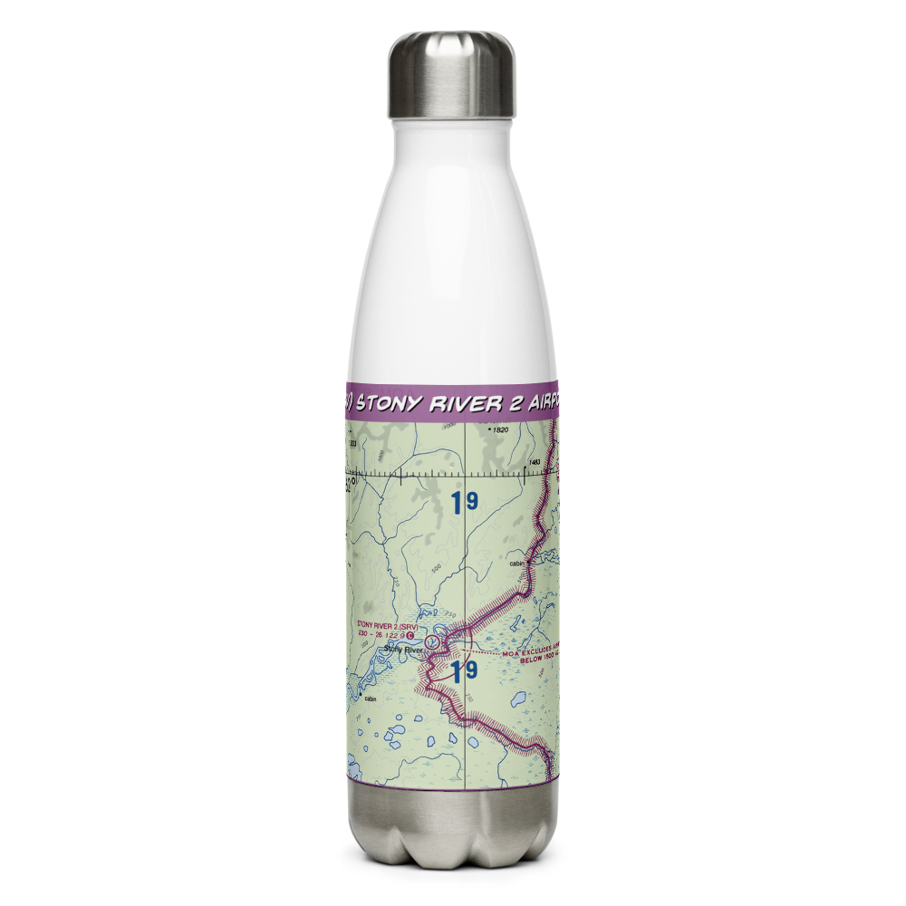 Stony River 2 Airport (SRV) VFR Sectional Water Bottle 