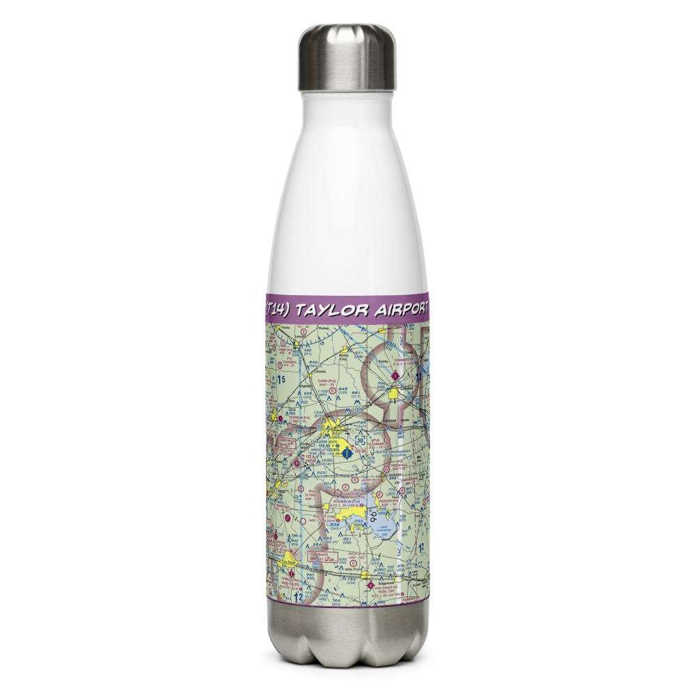 Taylor Airport (T14) VFR Sectional Water Bottle 